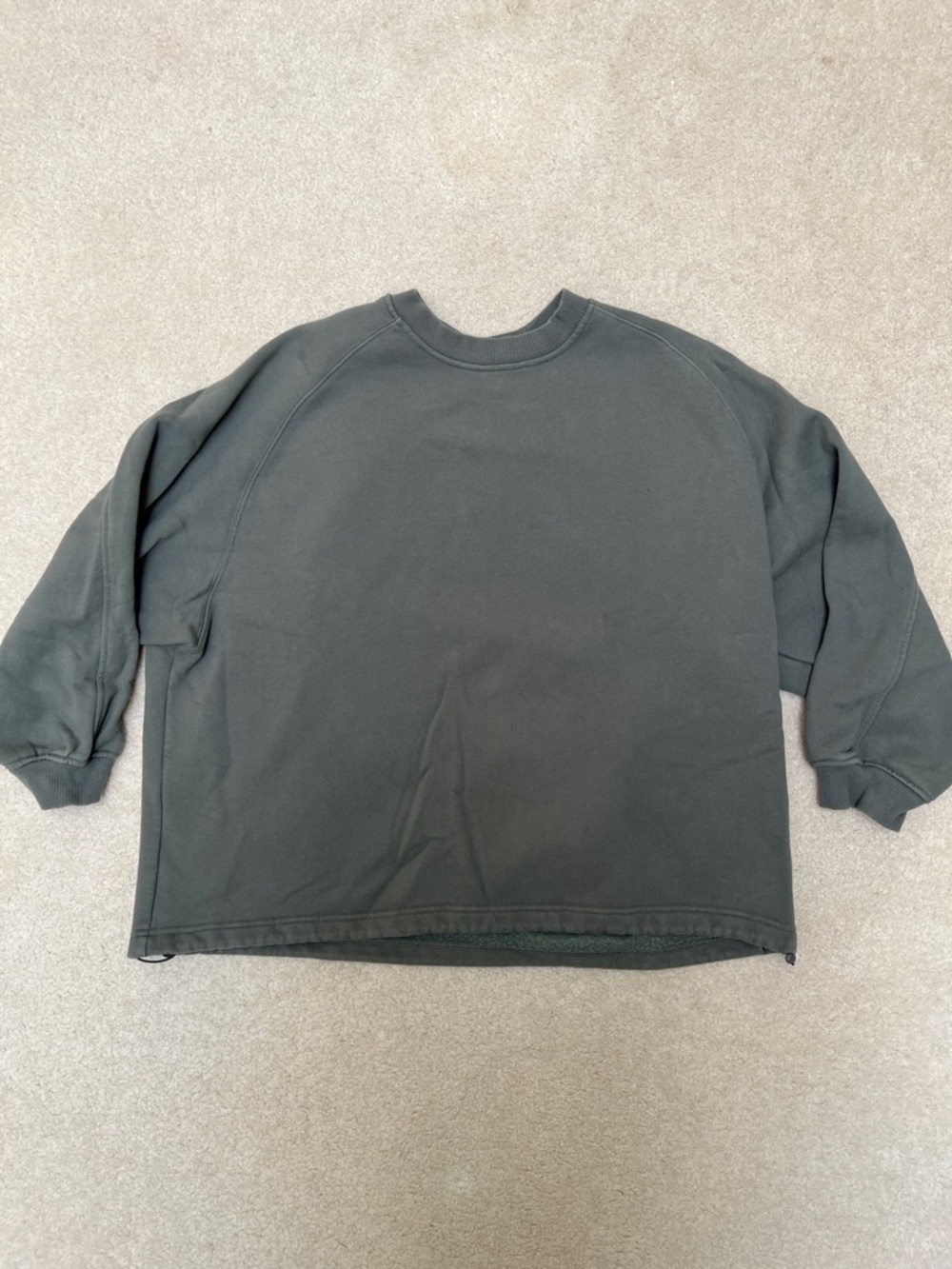 OAK + FORT Olive Pullover Sweatshirt - Picture 3 of 11